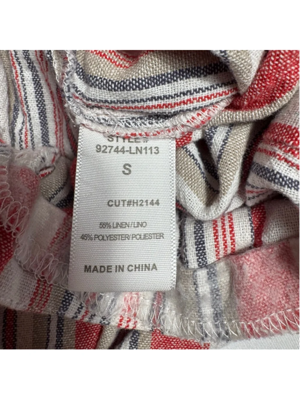 Women's HAVE Striped Mini Skirt in Red and White, Size S